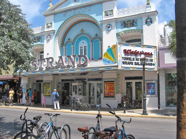 I did a double take when I first saw this. The Strand theater in Key West was converted into a Walgeens. I couldn't decide whether to view this in a bad or good way. Bad because this attractive theater was now a Walgreens or good because at least they presererved the theater instead of tearing it down.