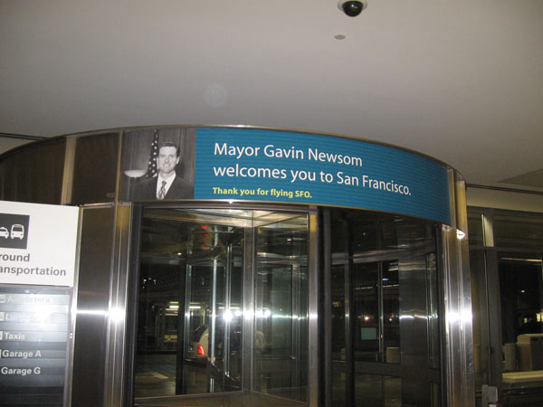 Arrival at SFO.